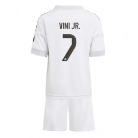 Real Madrid Vinicius Junior #7 Hjemmebanetrøje Børn 2025-26 Kortærmet (+ Korte bukser)